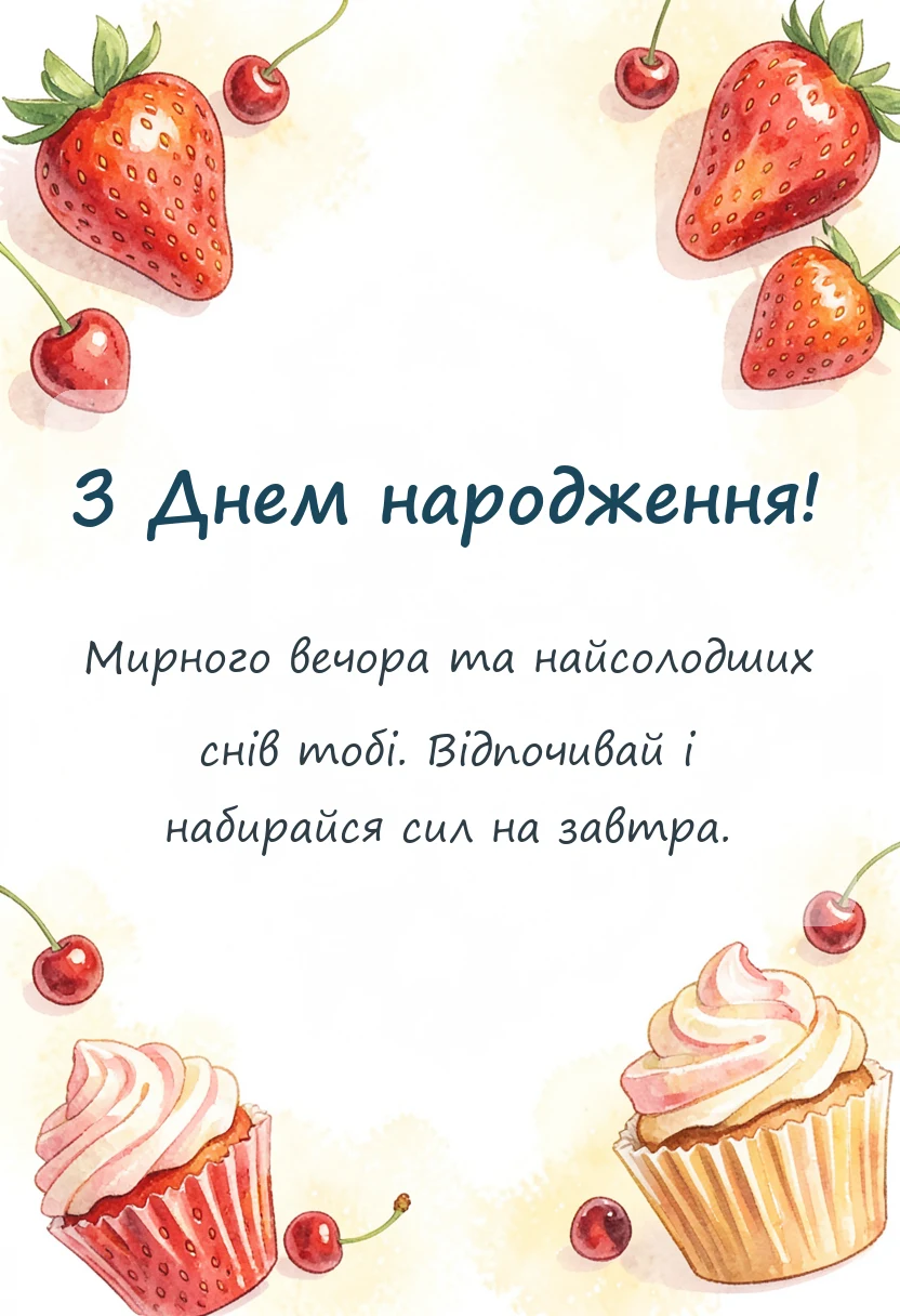 унікальна листівка - побажання надобраніч своїми словами вірші картинки