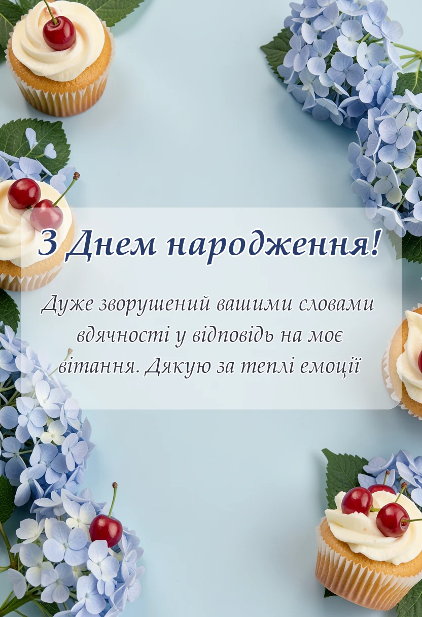 листівка з побажанням - дякую за привітання картинки та листівки у відповідь у прозі