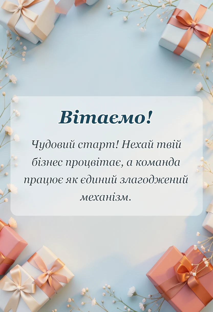 вітальна листівка - картинки з відкриттям магазину салону кавярні чи іншого закладу своїми словами