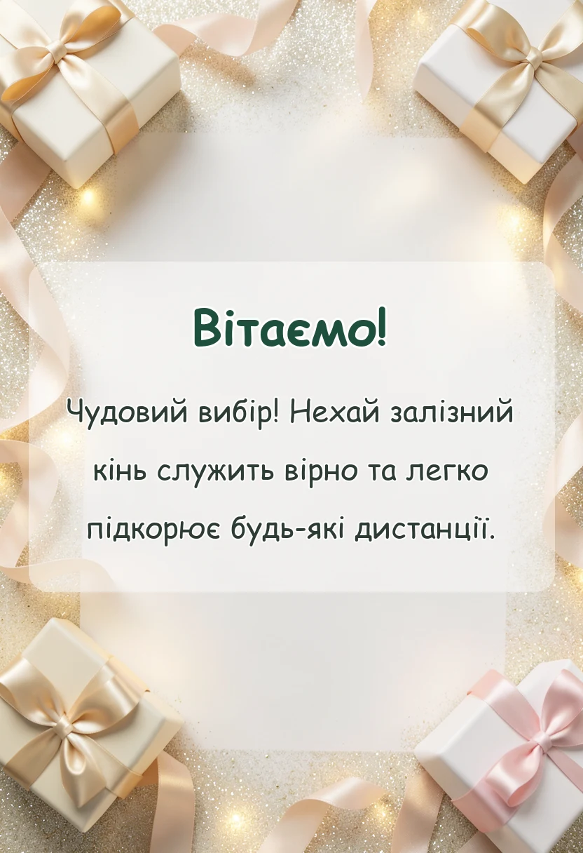 красива листівка: побажання при покупці машини