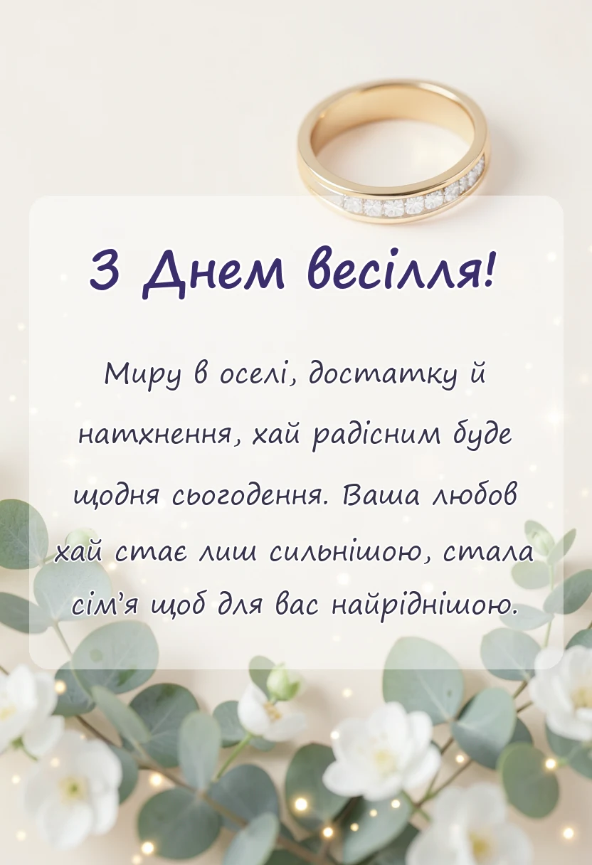 унікальна листівка - гарні привітання з весіллям у віршах