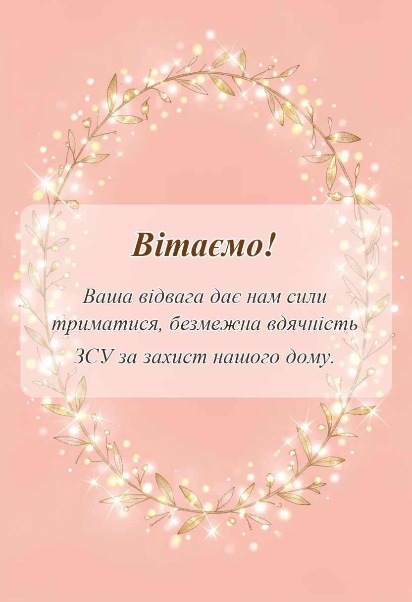 красива листівка: подяка за допомогу зсу своїми словами