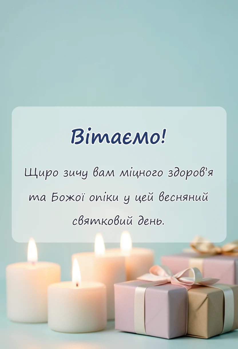 унікальна листівка - привітання з пасхою своїми словами