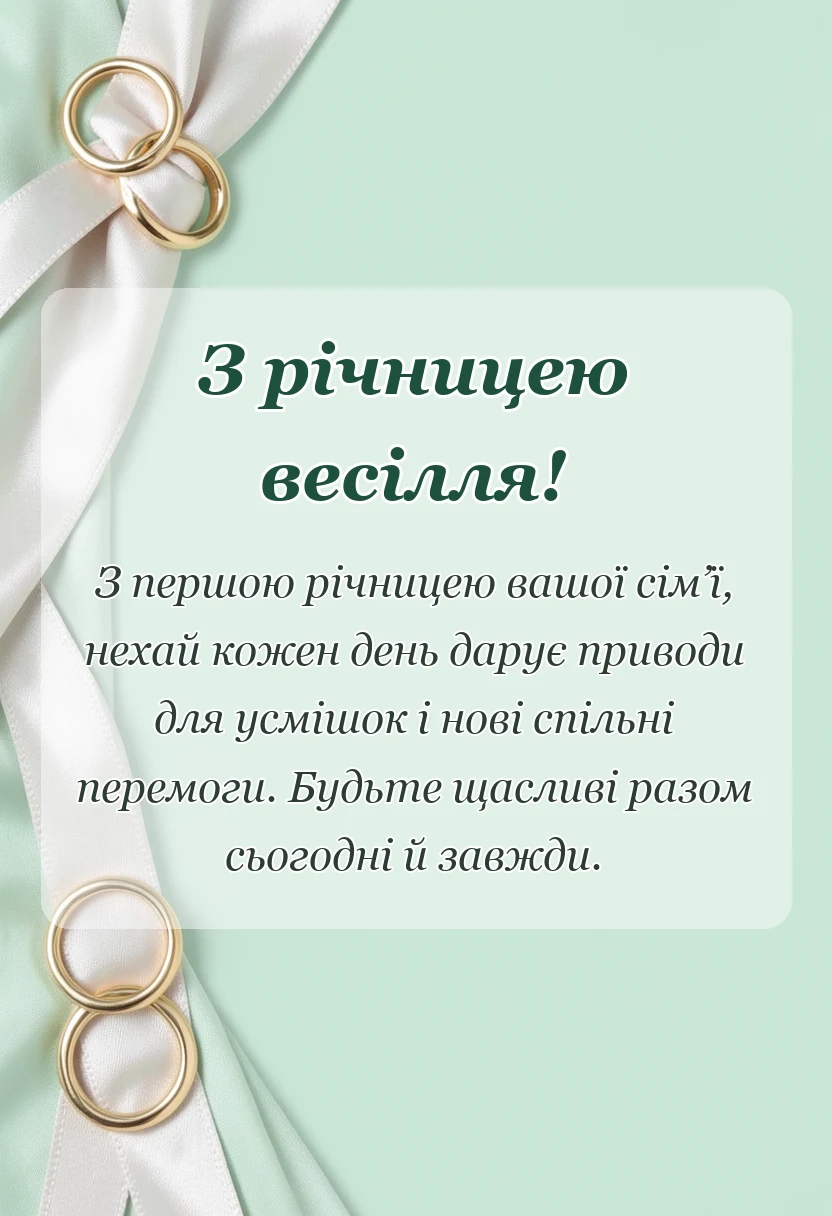 унікальна листівка - картинки з ситцевим весіллям