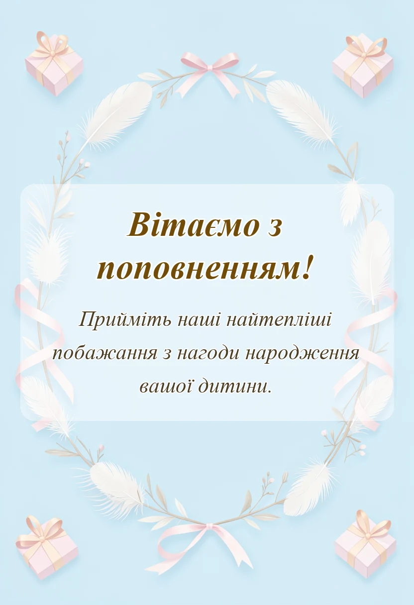 унікальна листівка - привітання з народженням дівчинки найкращі побажання