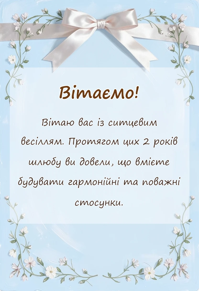 вітальна листівка - картинки з роком весілля своїми словами