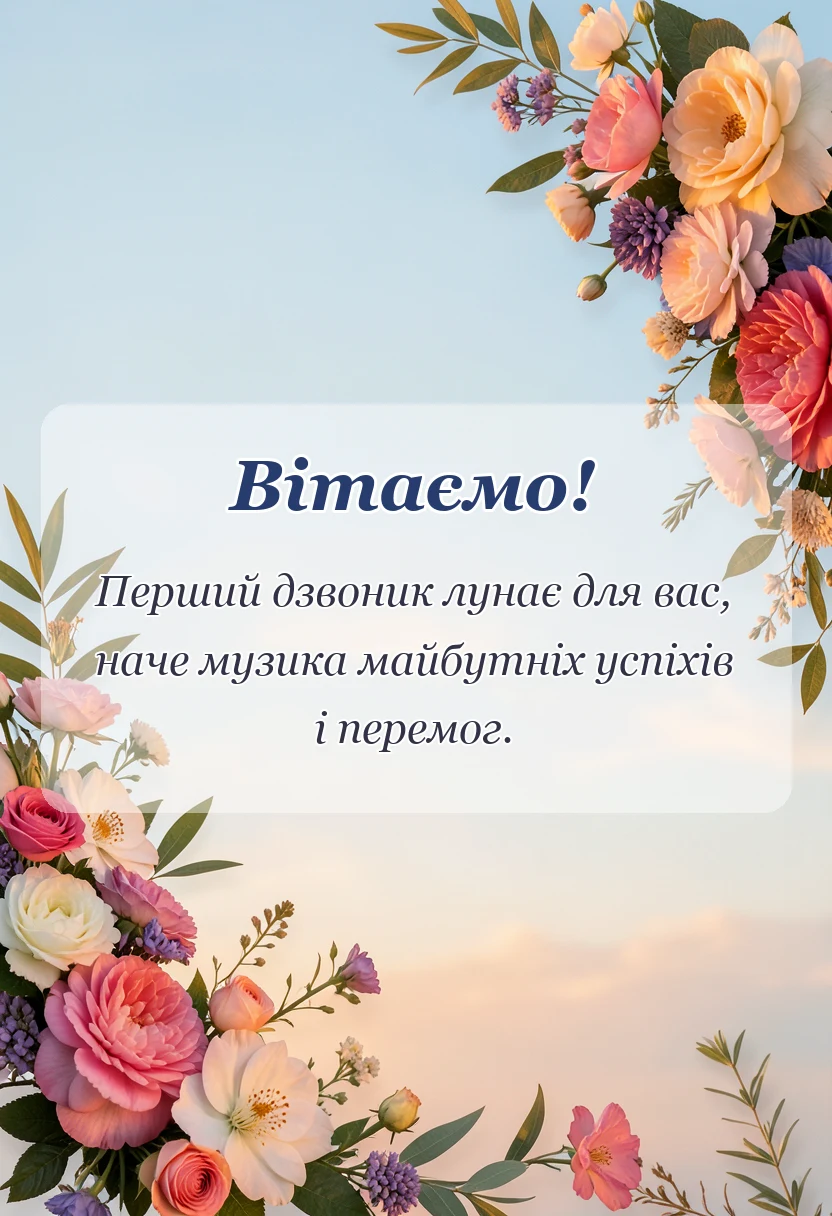 красива листівка: віршовані привітання для першокласників