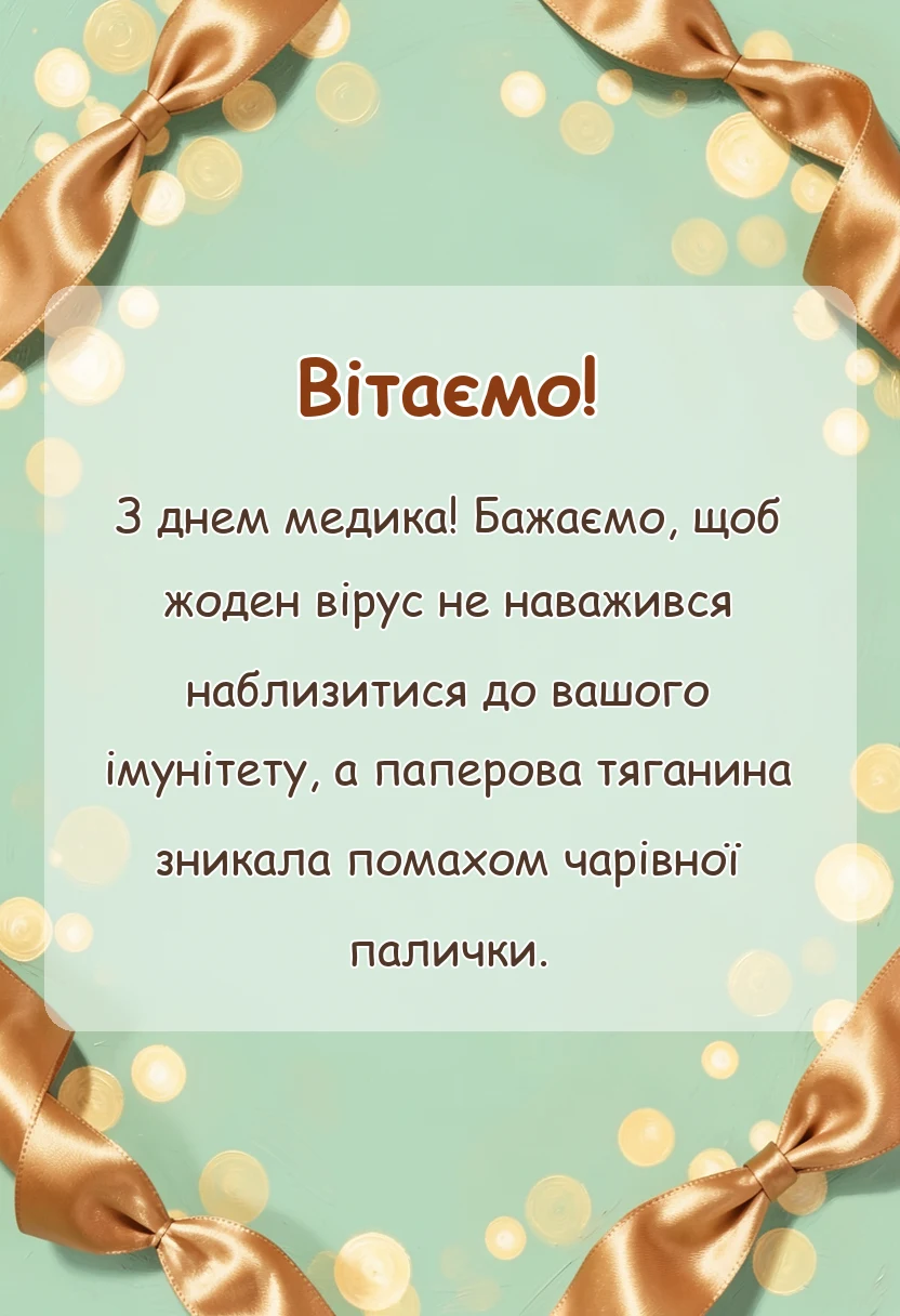 листівка з побажанням - прикольні привітання з днем медика