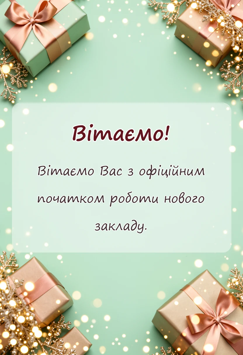 унікальна листівка - картинки з відкриттям ресторану