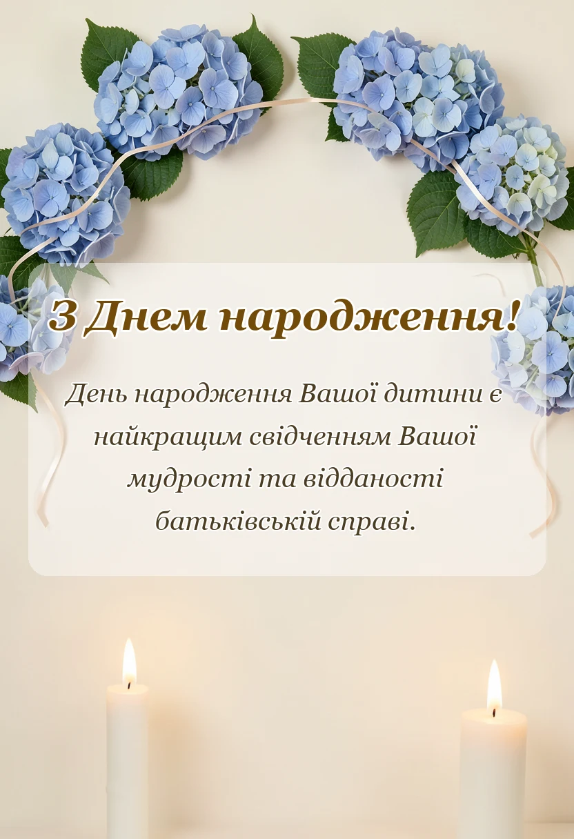 унікальна листівка - картинки привітання з іменинником батькам