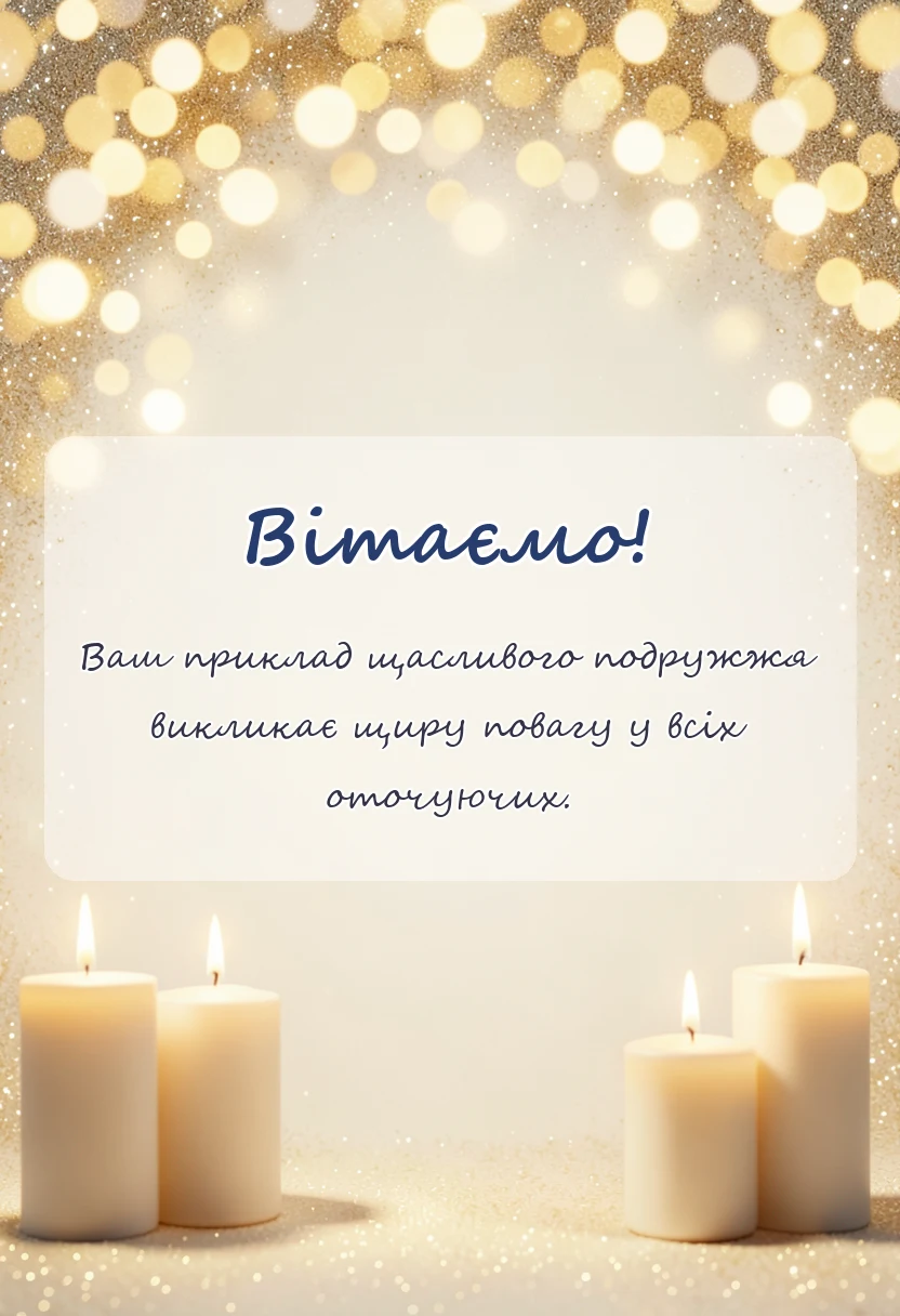 красива листівка: привітання з весіллям 7 років