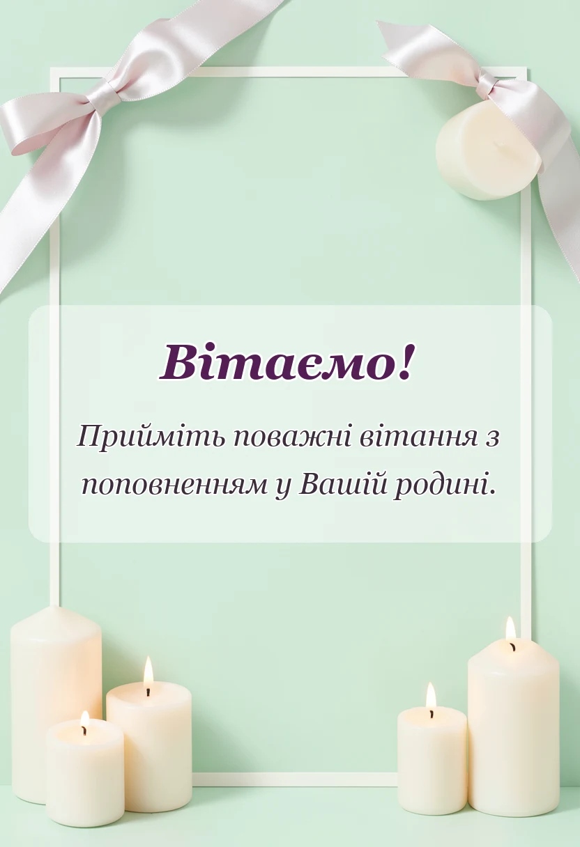 вітальна листівка - привітання з народженням онука