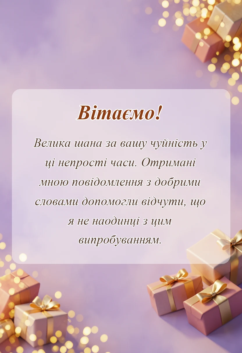 унікальна листівка - подяка за співчуття картинки
