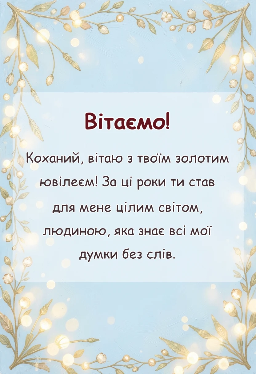 красива листівка: привітання з 65-річчям чоловікові