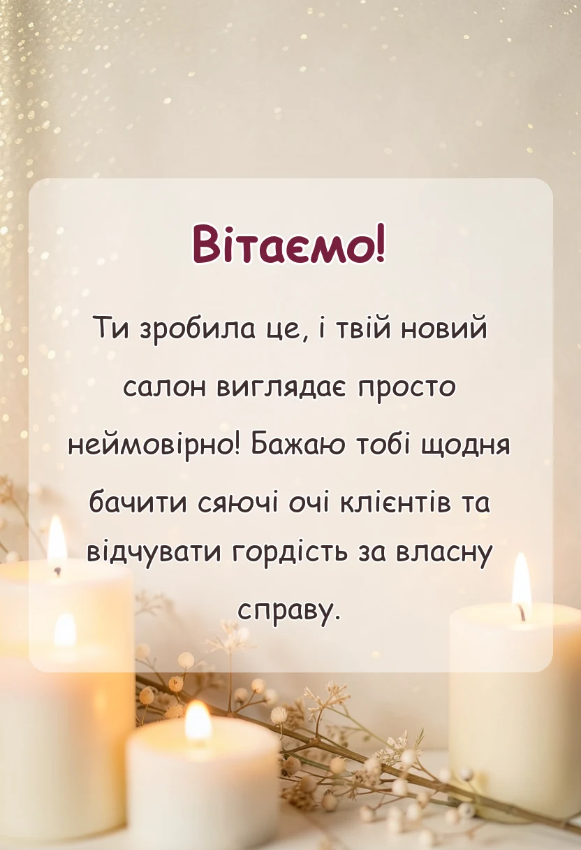 листівка з побажанням - картинки з відкриттям магазину салону кавярні чи іншого закладу своїми словами