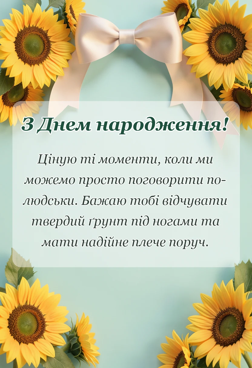 унікальна листівка - привітання з днем народження своїми словами знайомому