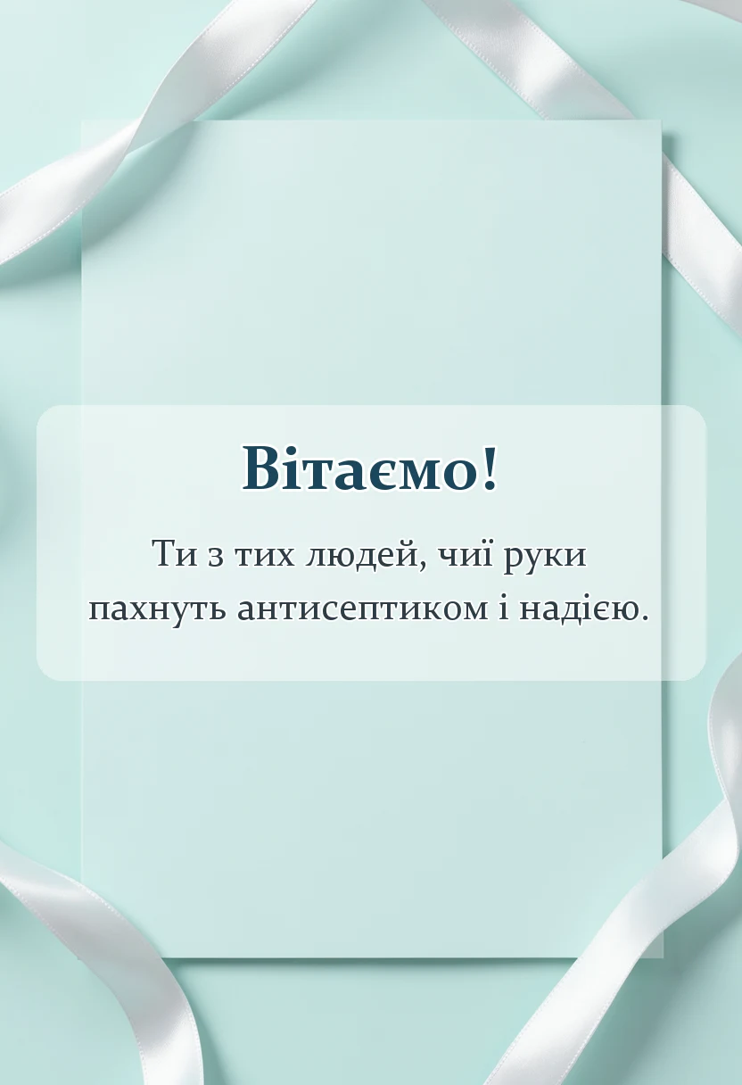унікальна листівка - привітання з днем медика під час війни