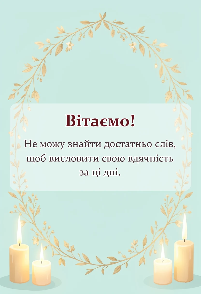 листівка з побажанням - подяка за гарний відпочинок своїми словами