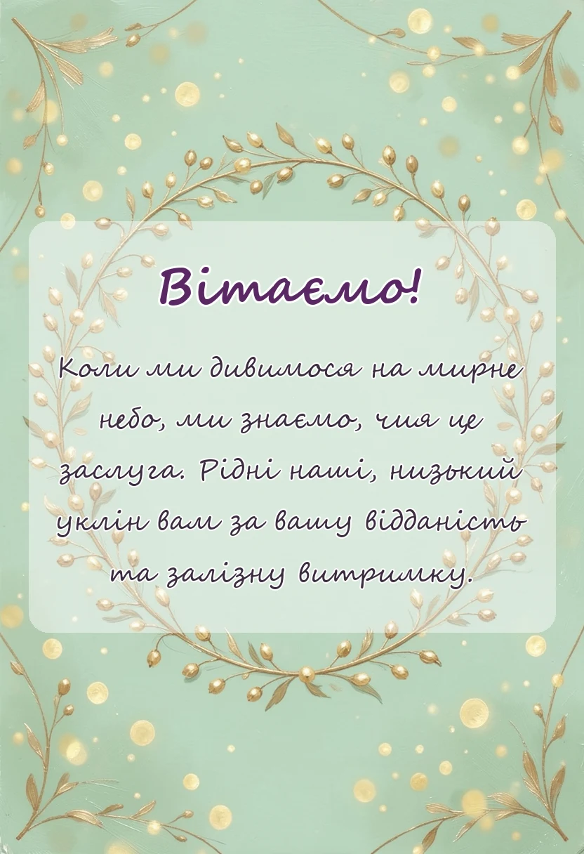 вітальна листівка - подяка за допомогу зсу своїми словами