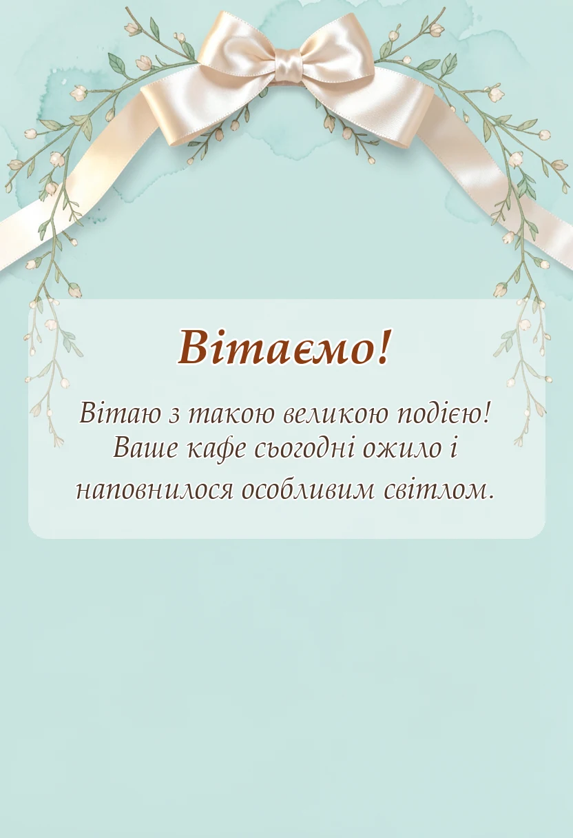листівка з побажанням - картинки з відкриттям ресторану