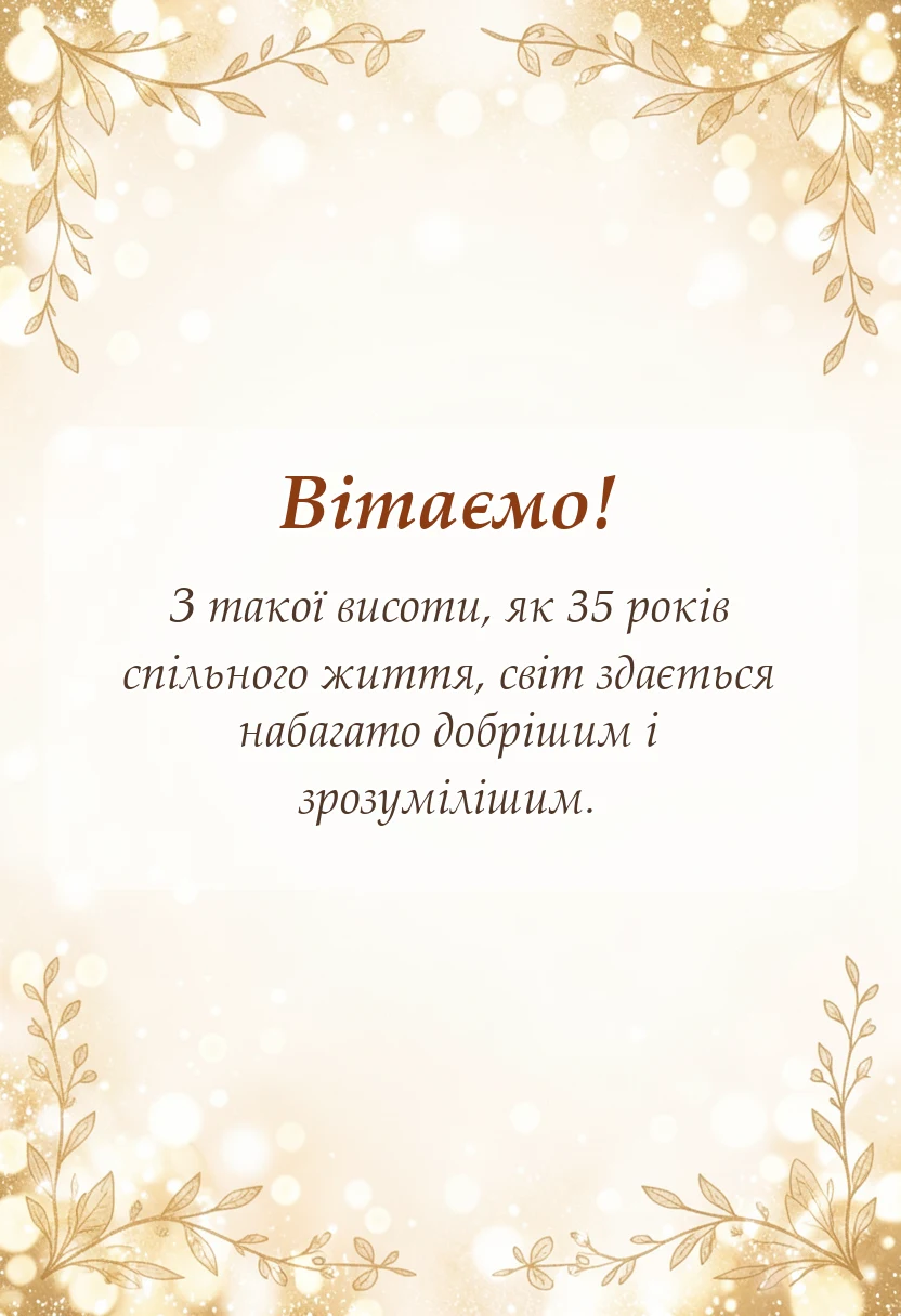 святкова картинка: привітання з кораловим весіллям своїми словами