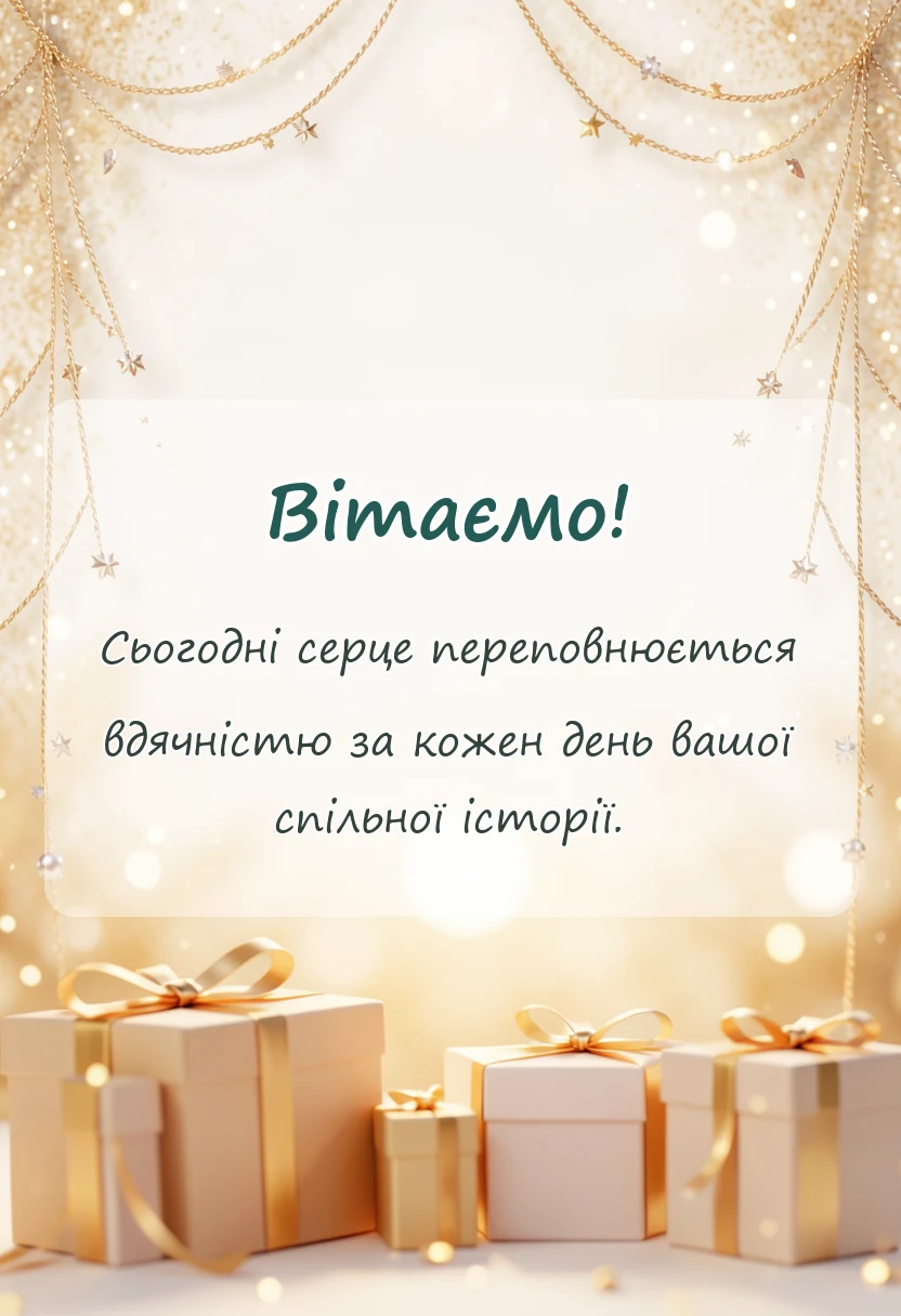 красива листівка: привітання з рубіновим весіллям батькам