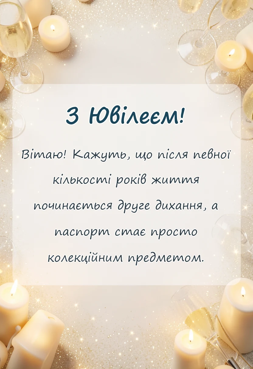 красива листівка: гарні вітання з ювілеєм