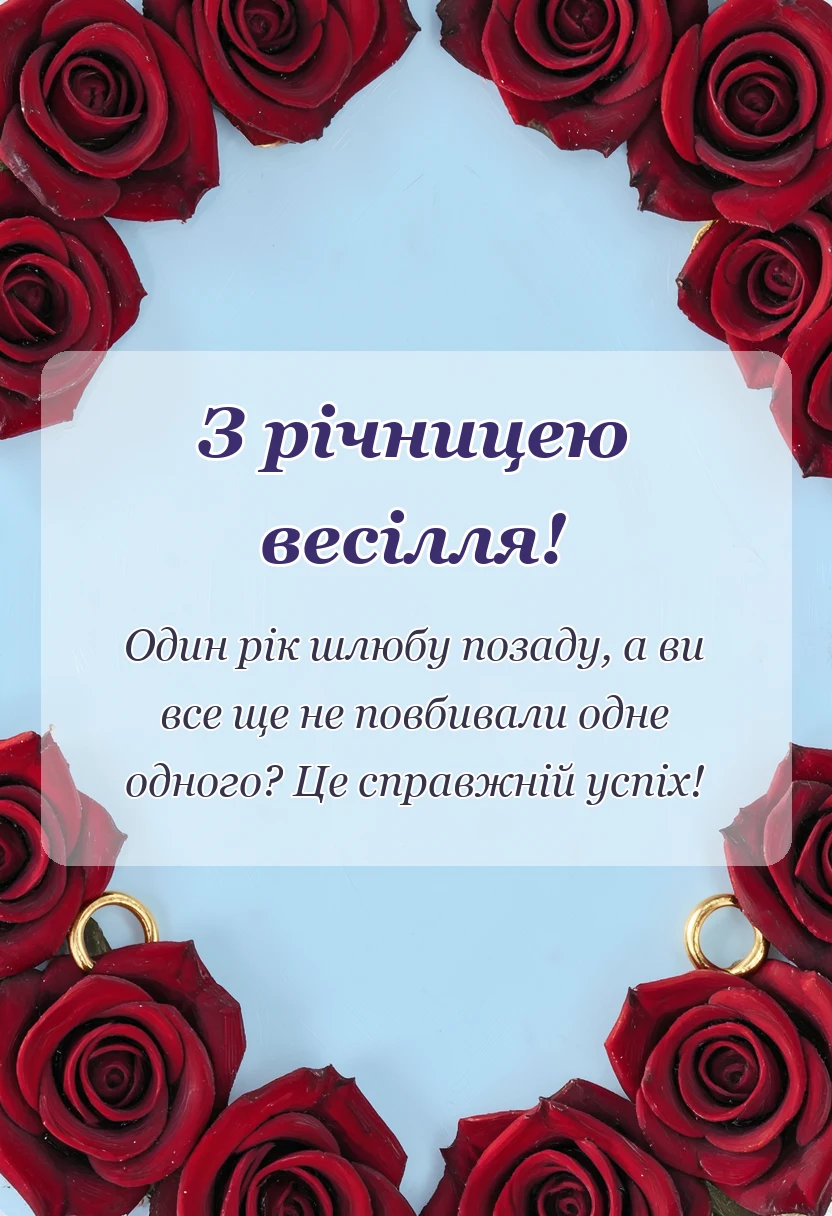 листівка з побажанням - картинки з ситцевим весіллям