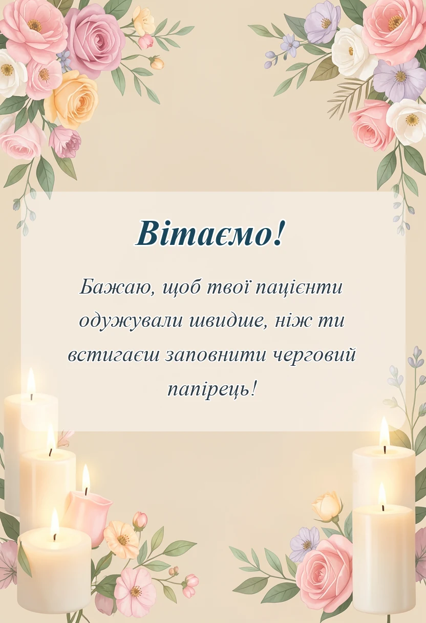 листівка з побажанням - прикольні привітання з днем медика