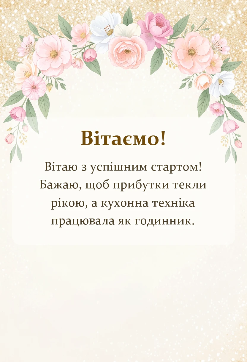 листівка з побажанням - картинки з відкриттям ресторану