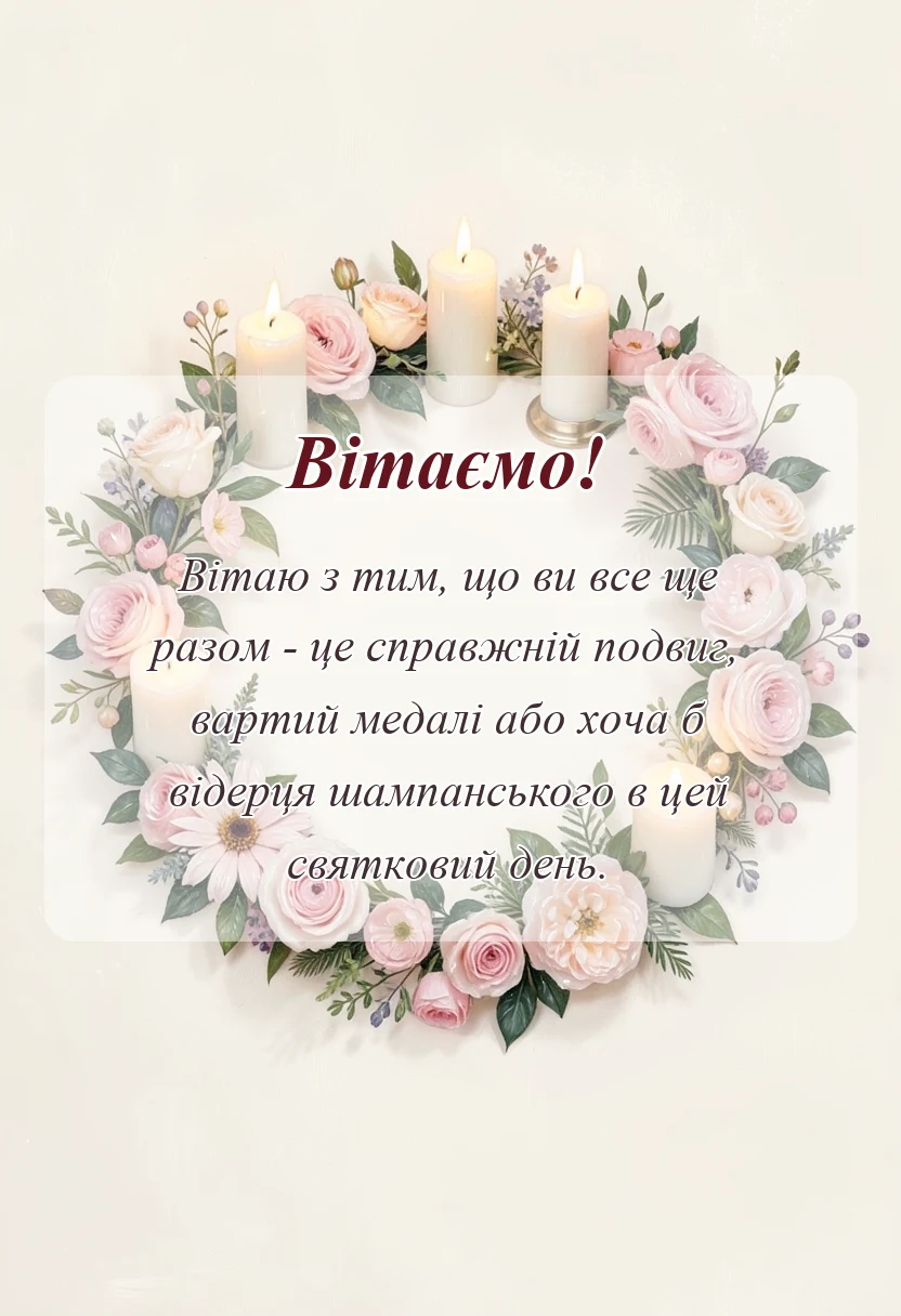 унікальна листівка - привітання з кораловим весіллям своїми словами