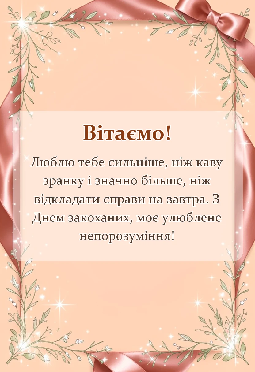 вітальна листівка - картинки з днем закоханих українською