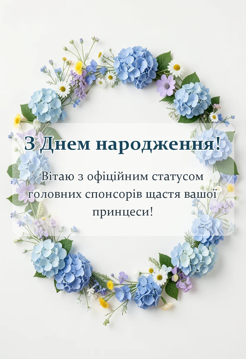 красива листівка: вітання батькам з днем народження донечки