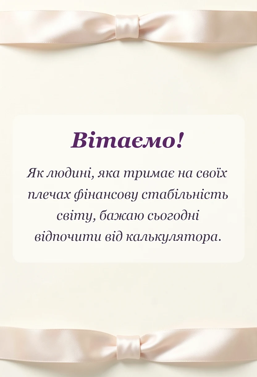 листівка з побажанням - привітання з днем бухгалтера