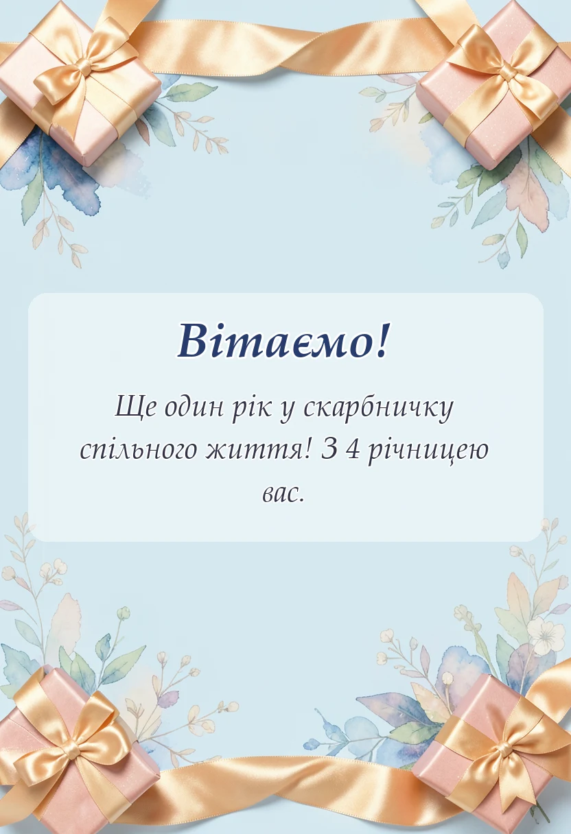 вітальна листівка - картинки з роком весілля від батьків