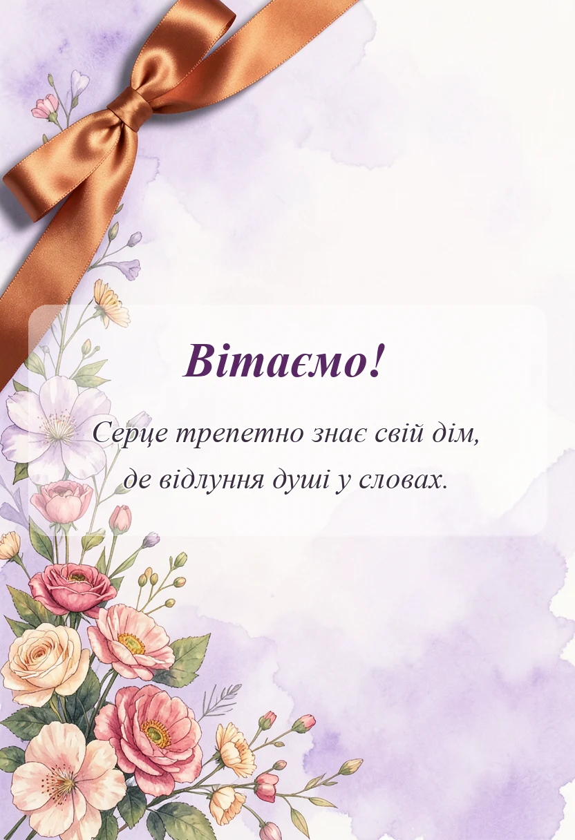 унікальна листівка - привітання з днем сім'ї своїми словами