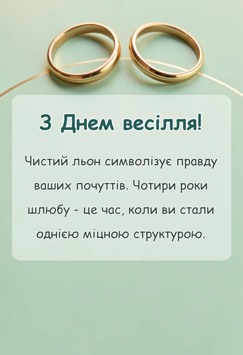красива листівка: привітання традиції ідеї святкування лляне весілля