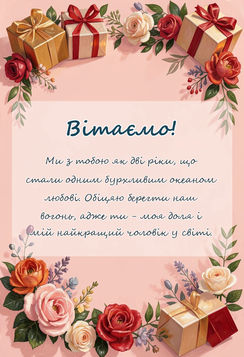 унікальна листівка - картинки з днем весілля чоловіку