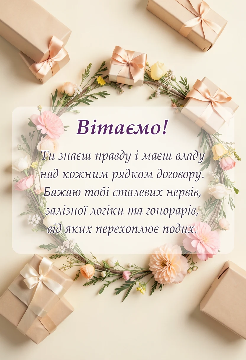 листівка з побажанням - привітання з днем юриста прикольні