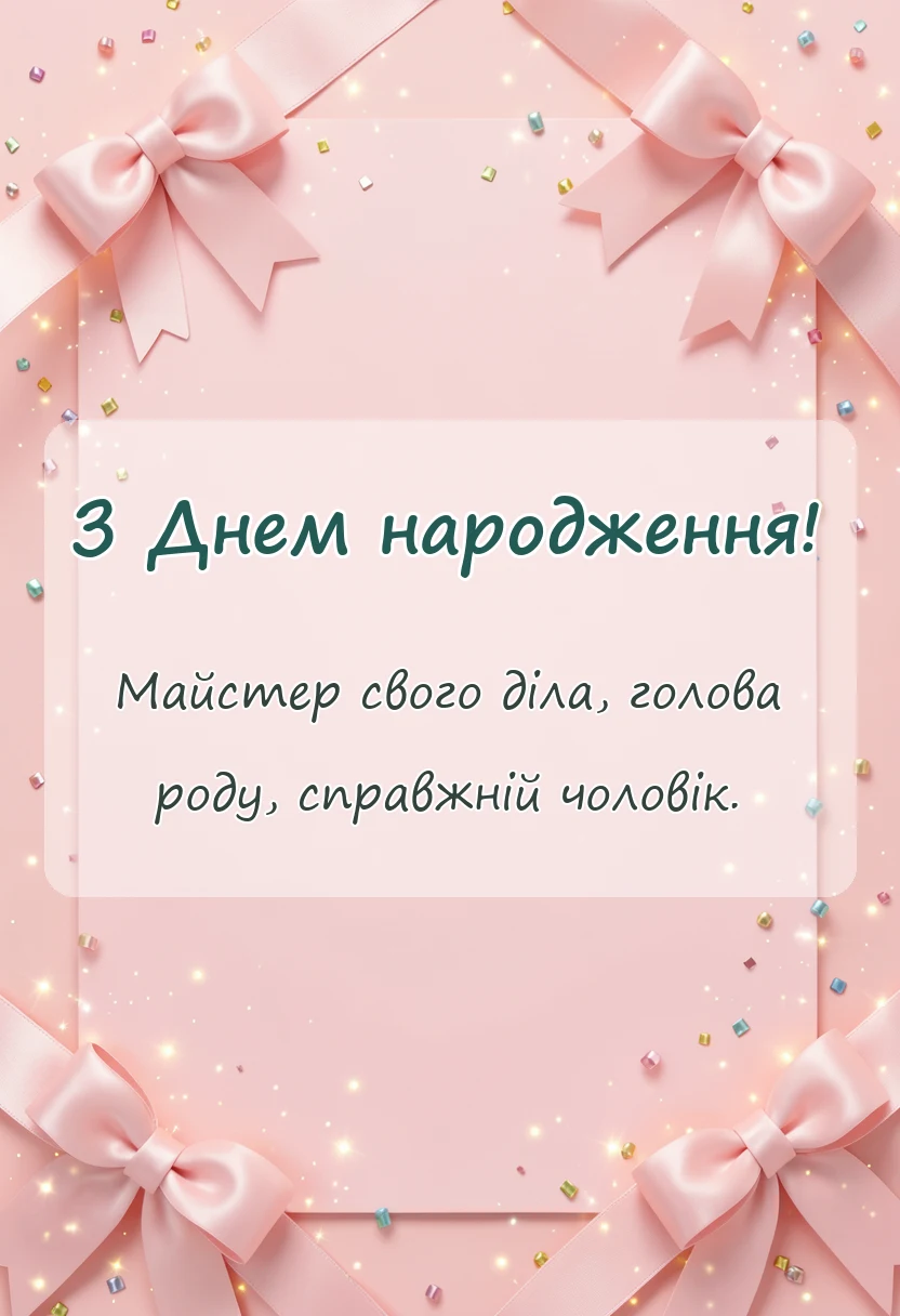 листівка з побажанням - привітання свекру