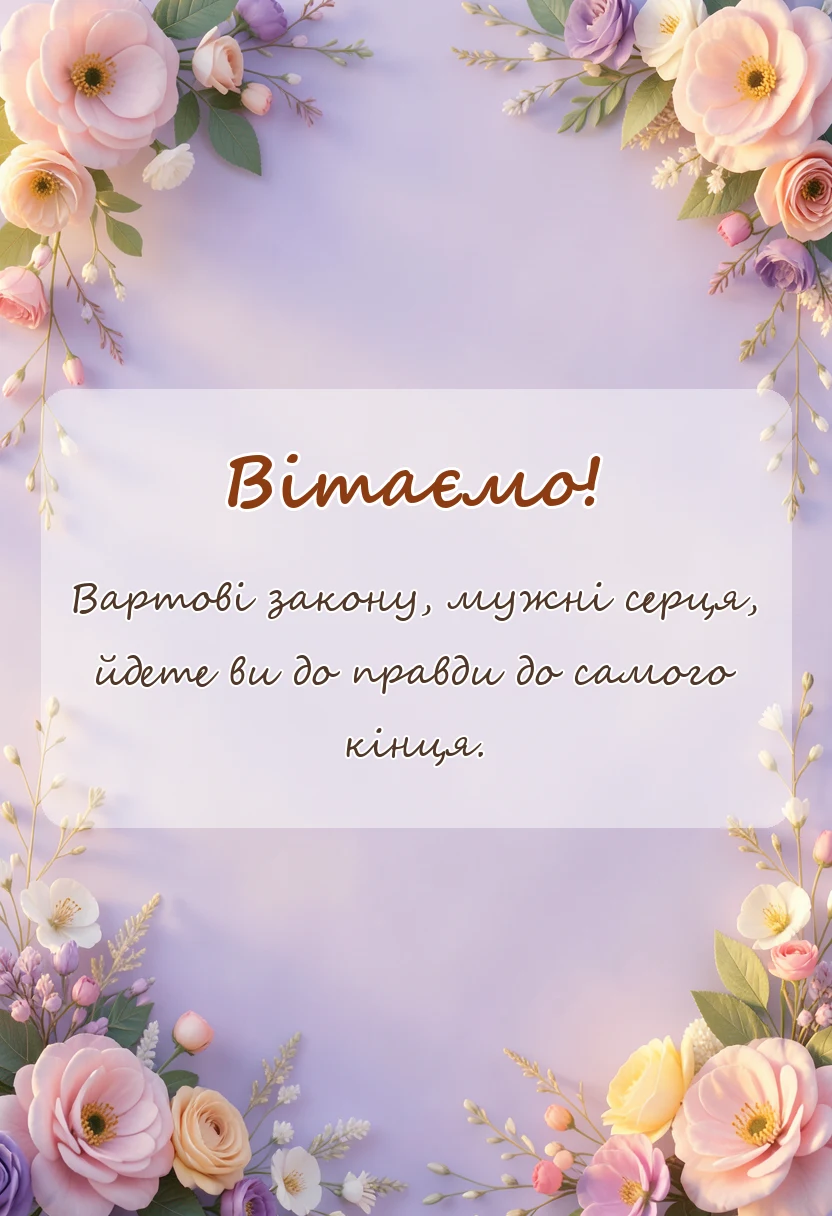 листівка з побажанням - привітання з професійним святом поліції