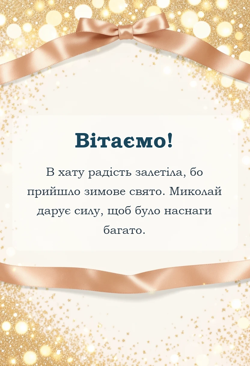 вітальна листівка - привітання з днем святого миколая картинки українською