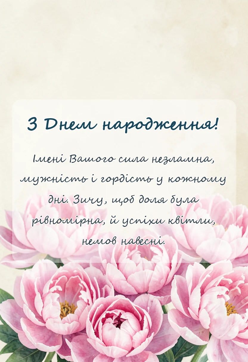 вітальна листівка - привітання з днем народження валерій