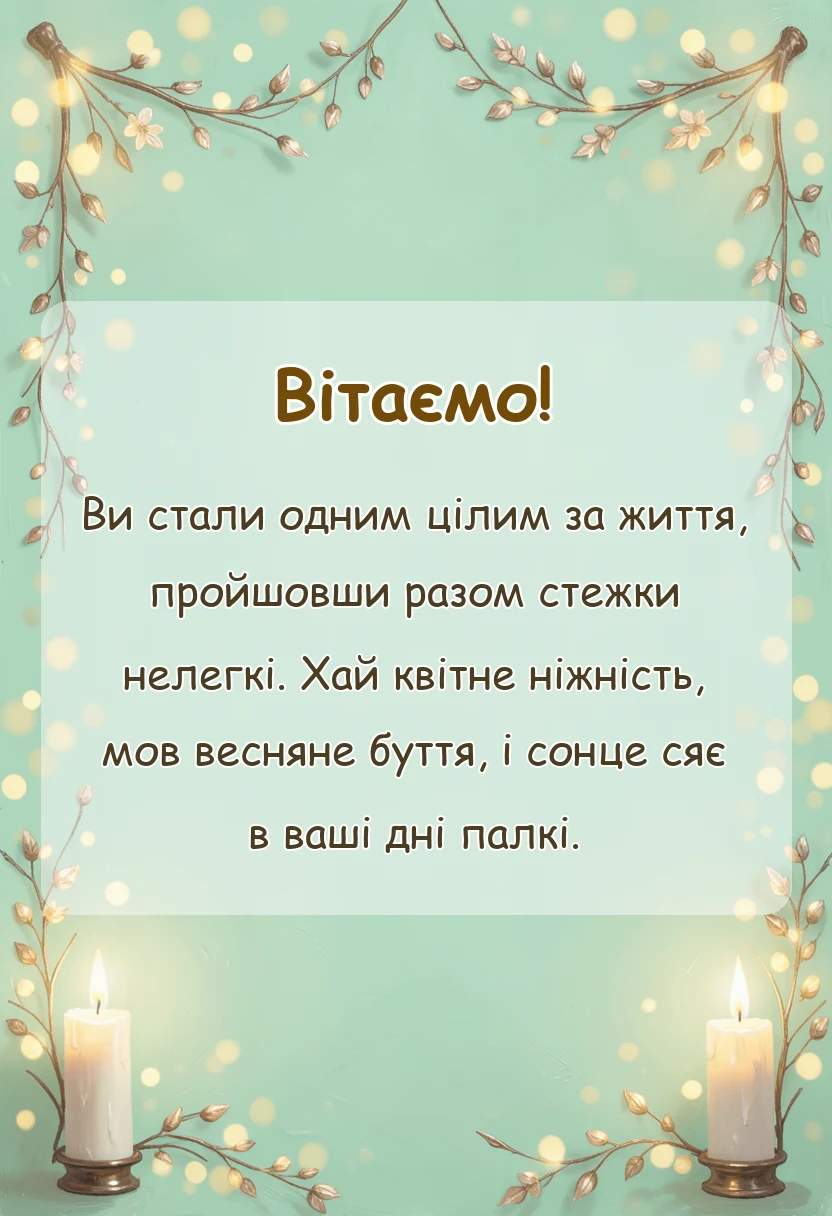 святкова картинка: привітання з річницею весілля 40 років