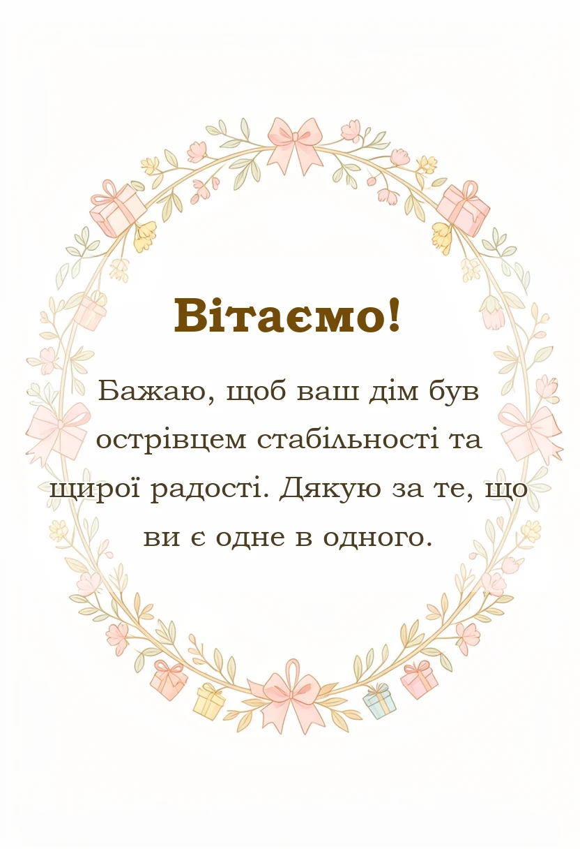 вітальна листівка - привітання з днем сім'ї
