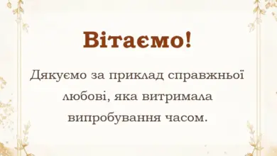вітальна листівка - привітання з річницею весілля 40 років