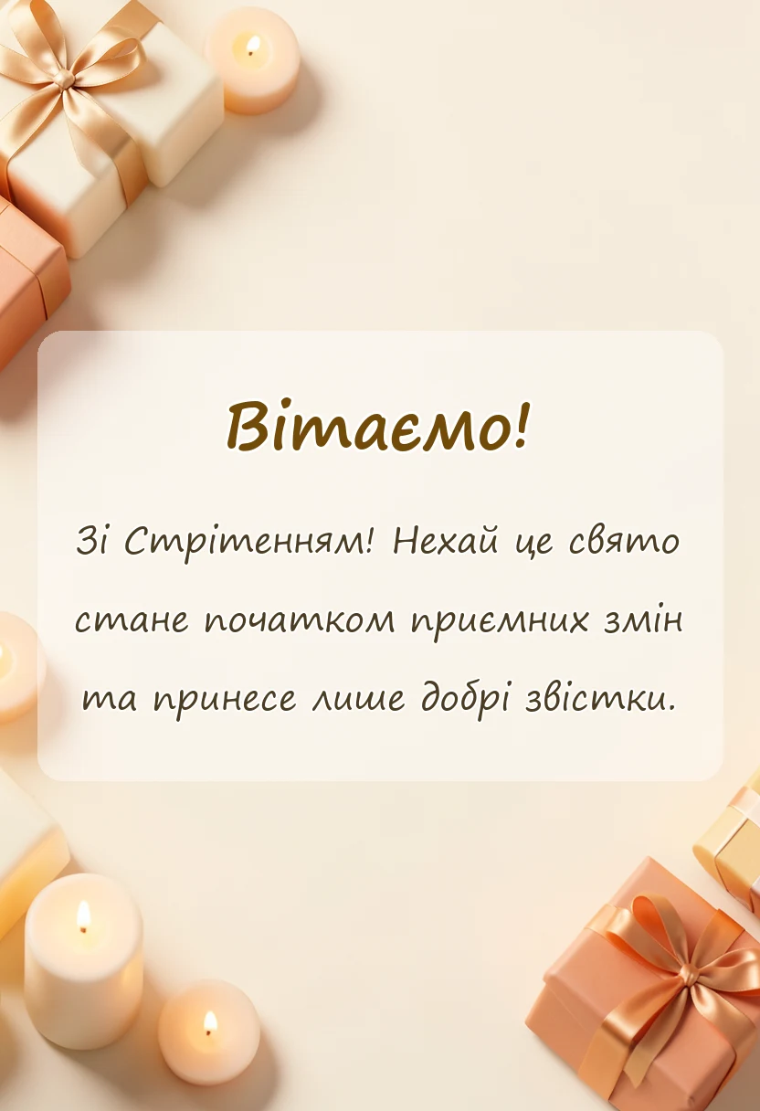 святкова картинка: привітання з стрітенням