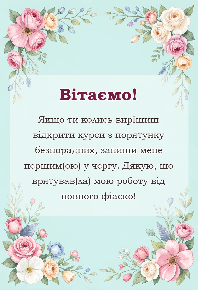 красива листівка: гарні слова подяки за допомогу