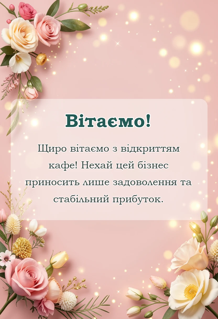 унікальна листівка - картинки з відкриттям ресторану