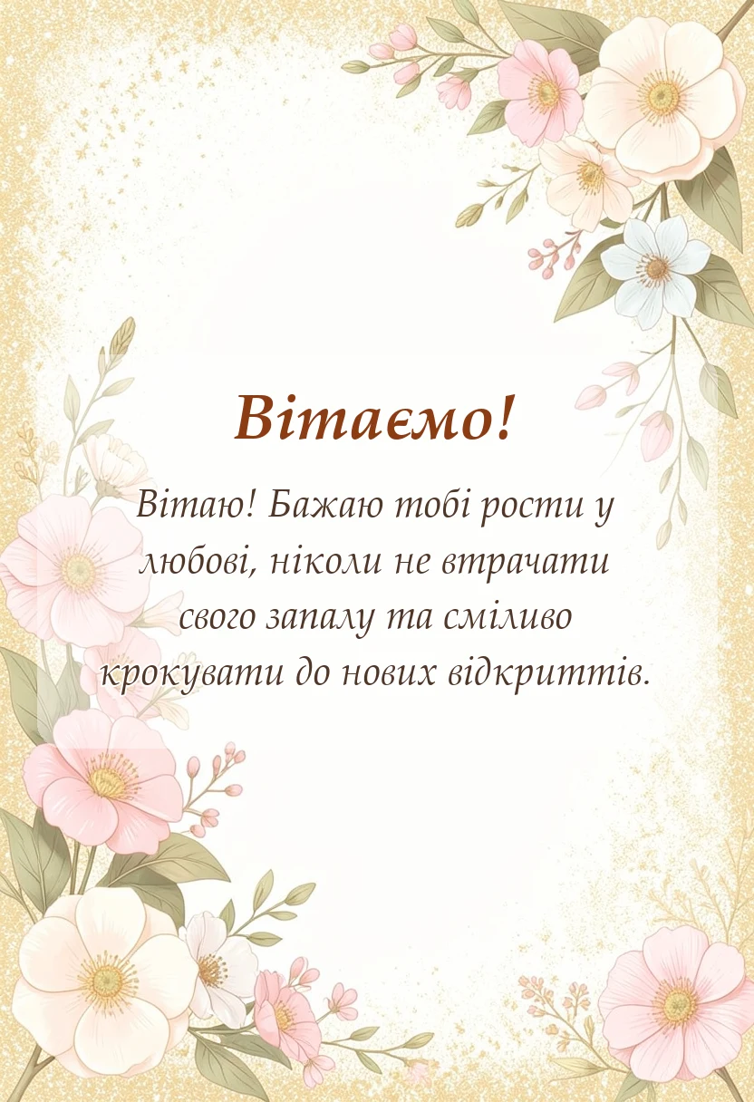 красива листівка: привітання з всесвітнім днем дитини